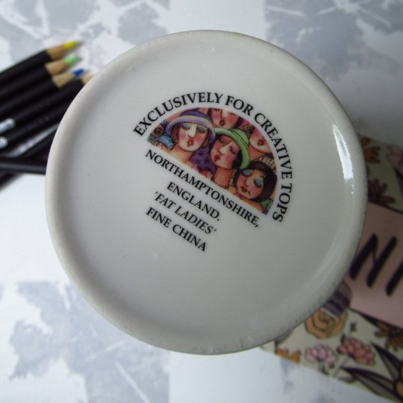 Porcelain Fine China Mug Fat Ladies Northamptonshire Creative Tops England - Picture 12 of 14